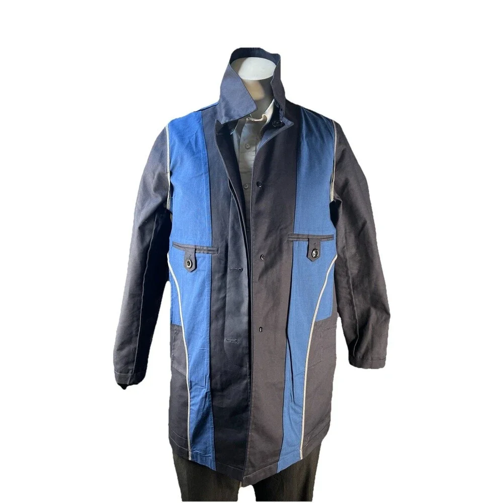 J.Crew Ludlow Men's XS Navy Water-Repellent Bonded Cotton Car Coat HO16 E8564
